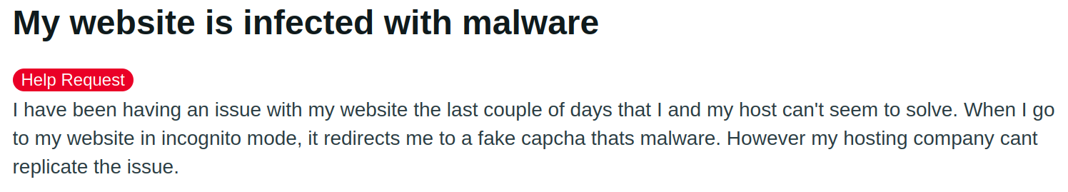 Illustration of a website infected with malware